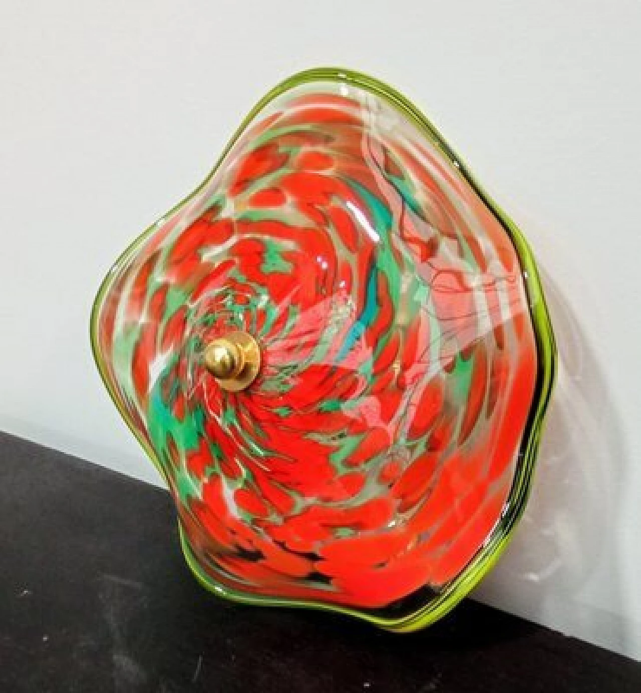 Murano glass wall sconce with Murrine, 1980s 9