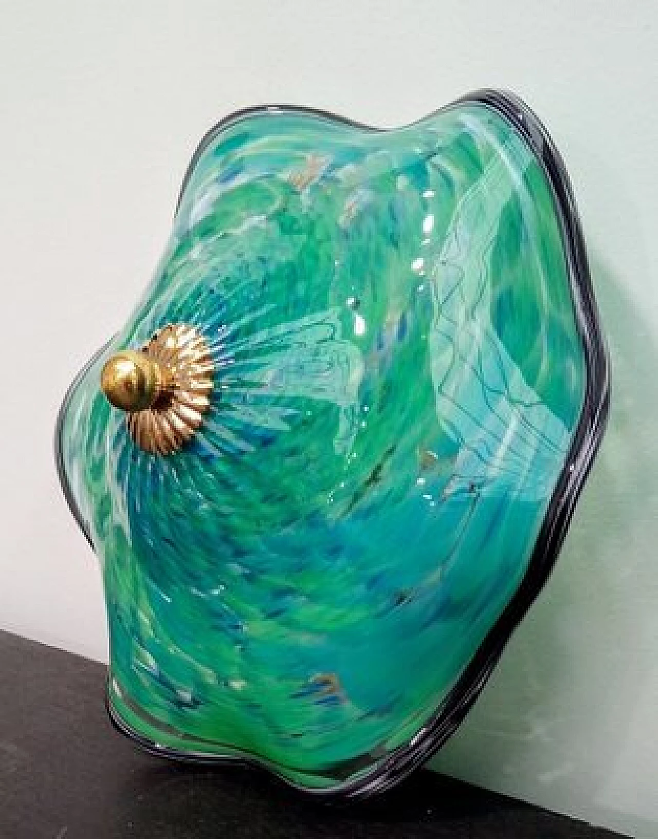 Murano glass wall sconce with Murrine, 1980s 10