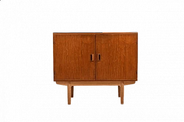 Mobiletto in teak e quercia di Børge Mogensen per Søborg, anni '50