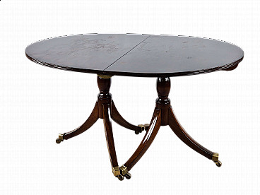 English mahogany extending table, early 20th century