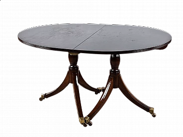 English mahogany extending table, early 20th century