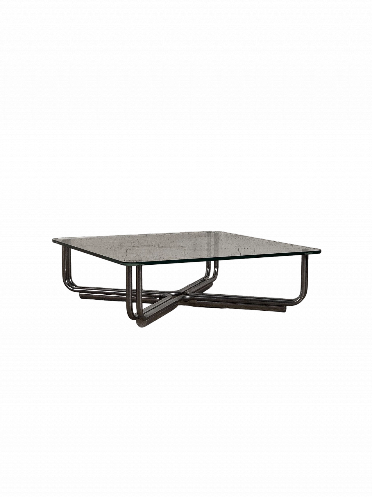 Glass and metal 784 coffee table by Gianfranco Frattini for Cassina, 1970s 12