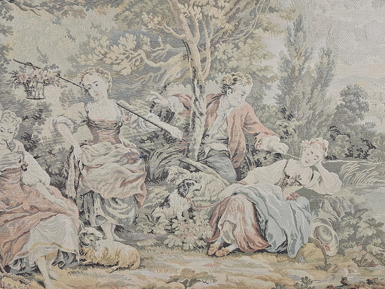 Embroidered tapestry with frame, early 20th century 7