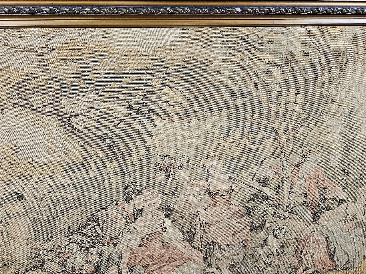 Embroidered tapestry with frame, early 20th century 9