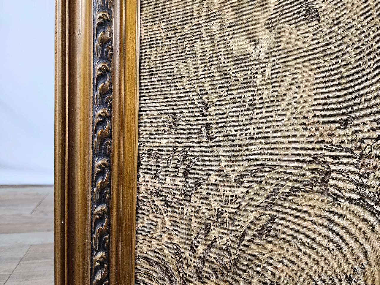 Embroidered tapestry with frame, early 20th century 11