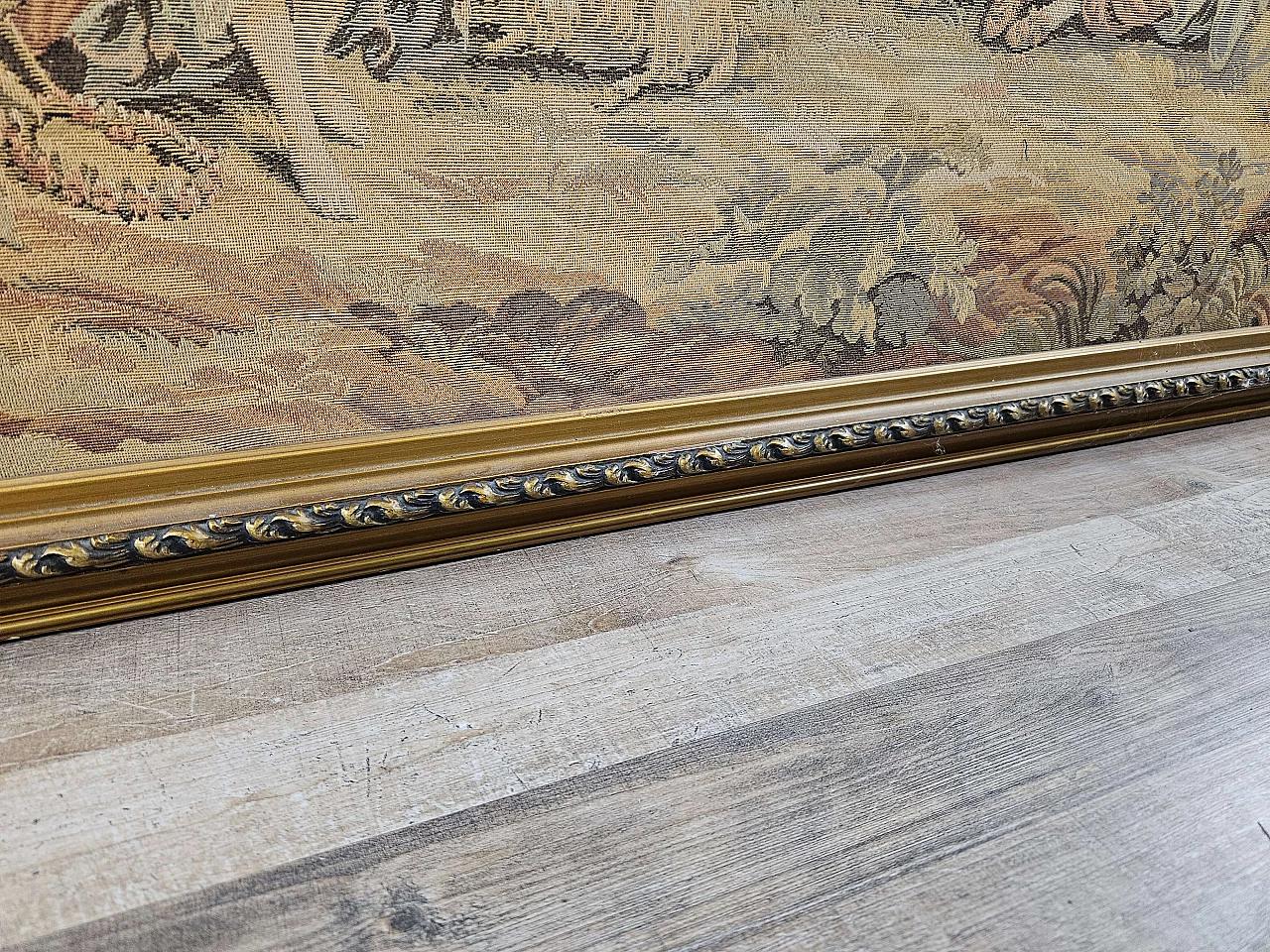 Embroidered tapestry with frame, early 20th century 12