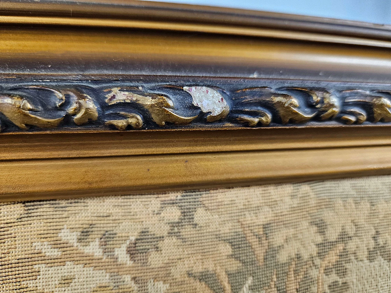 Embroidered tapestry with frame, early 20th century 14