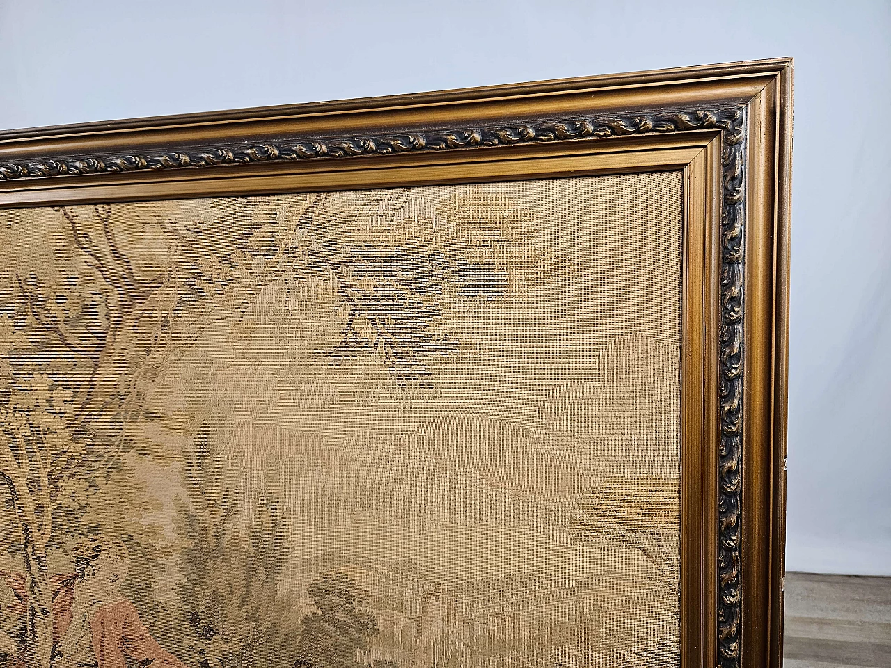 Embroidered tapestry with frame, early 20th century 15