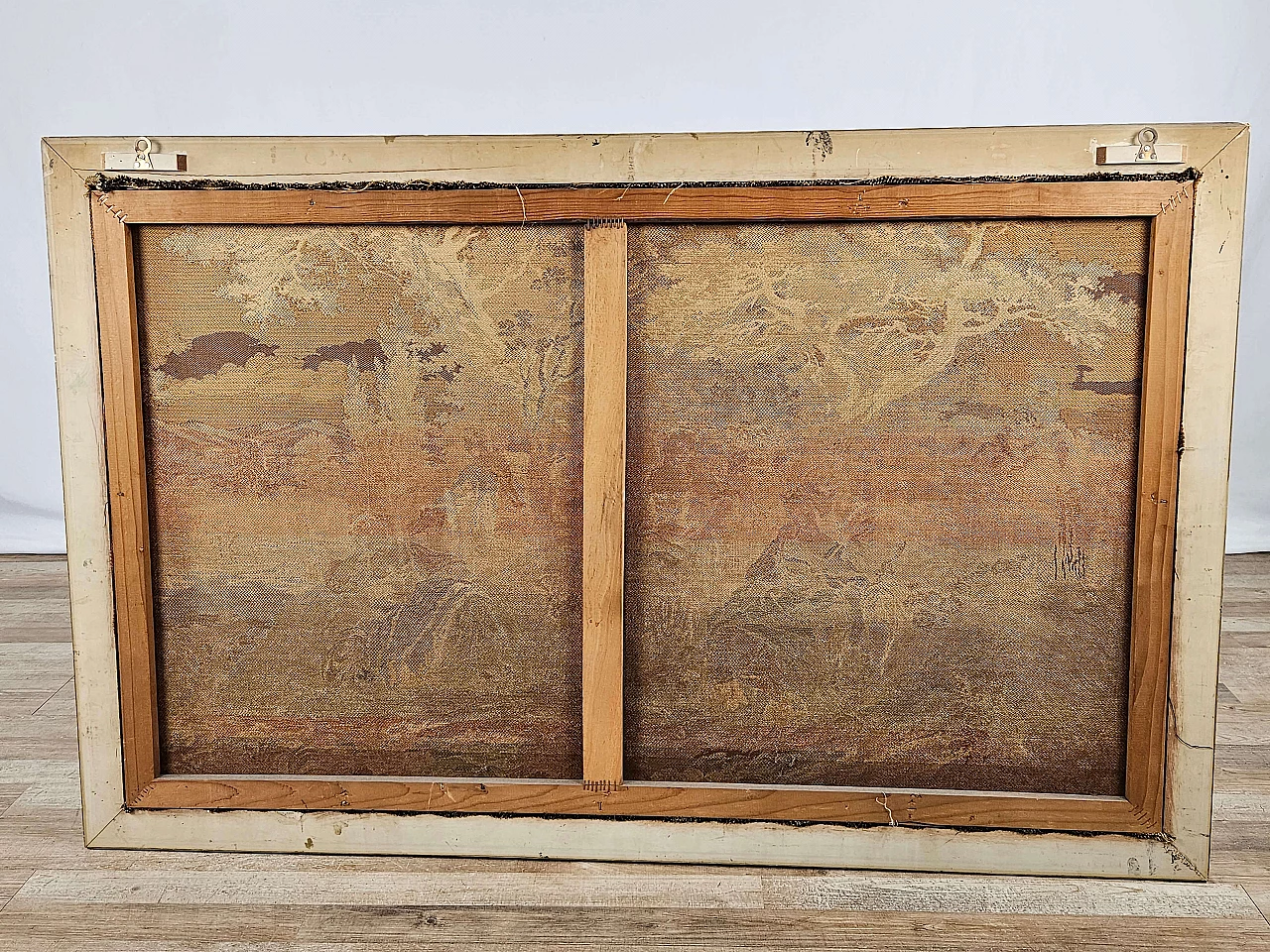 Embroidered tapestry with frame, early 20th century 17