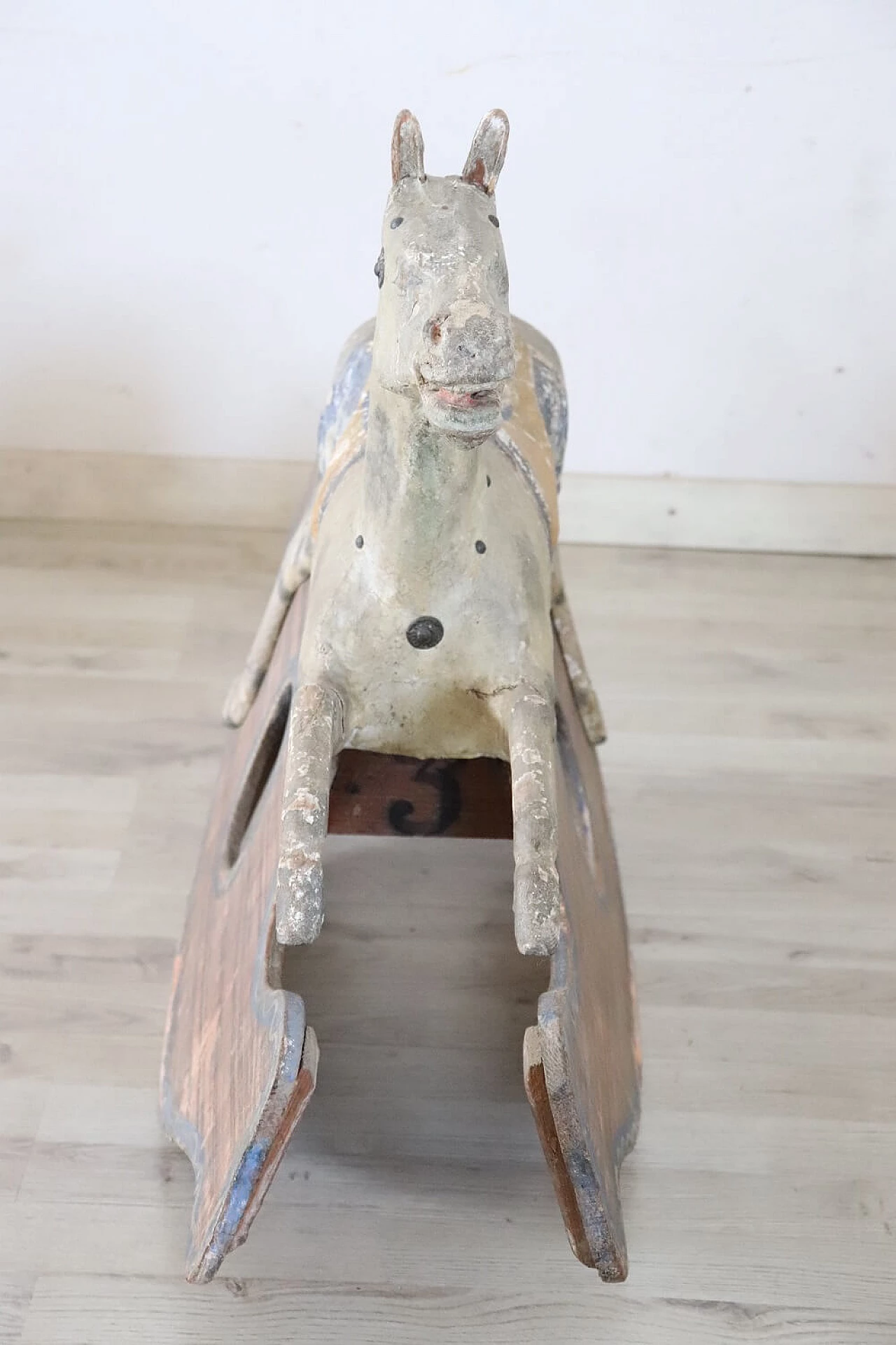 Painted wood and papier-mâché rocking horse, late 19th century 2