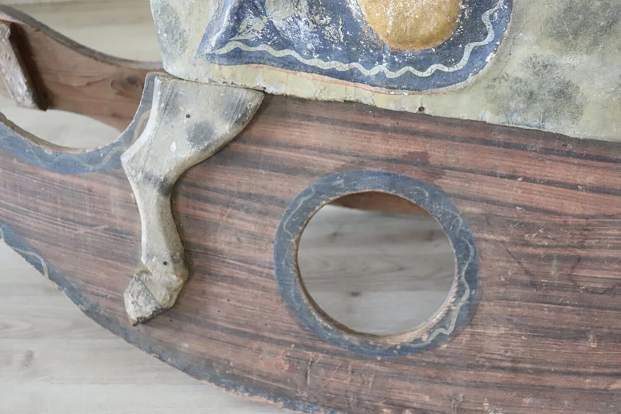 Painted wood and papier-mâché rocking horse, late 19th century 7