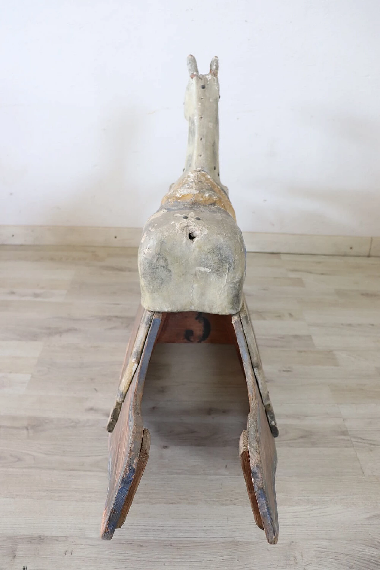 Painted wood and papier-mâché rocking horse, late 19th century 8