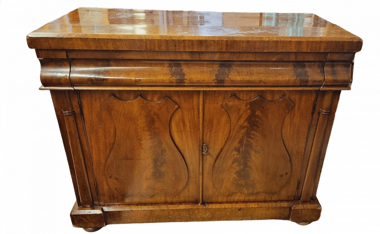Credenza in piuma di mogano, 1850 9