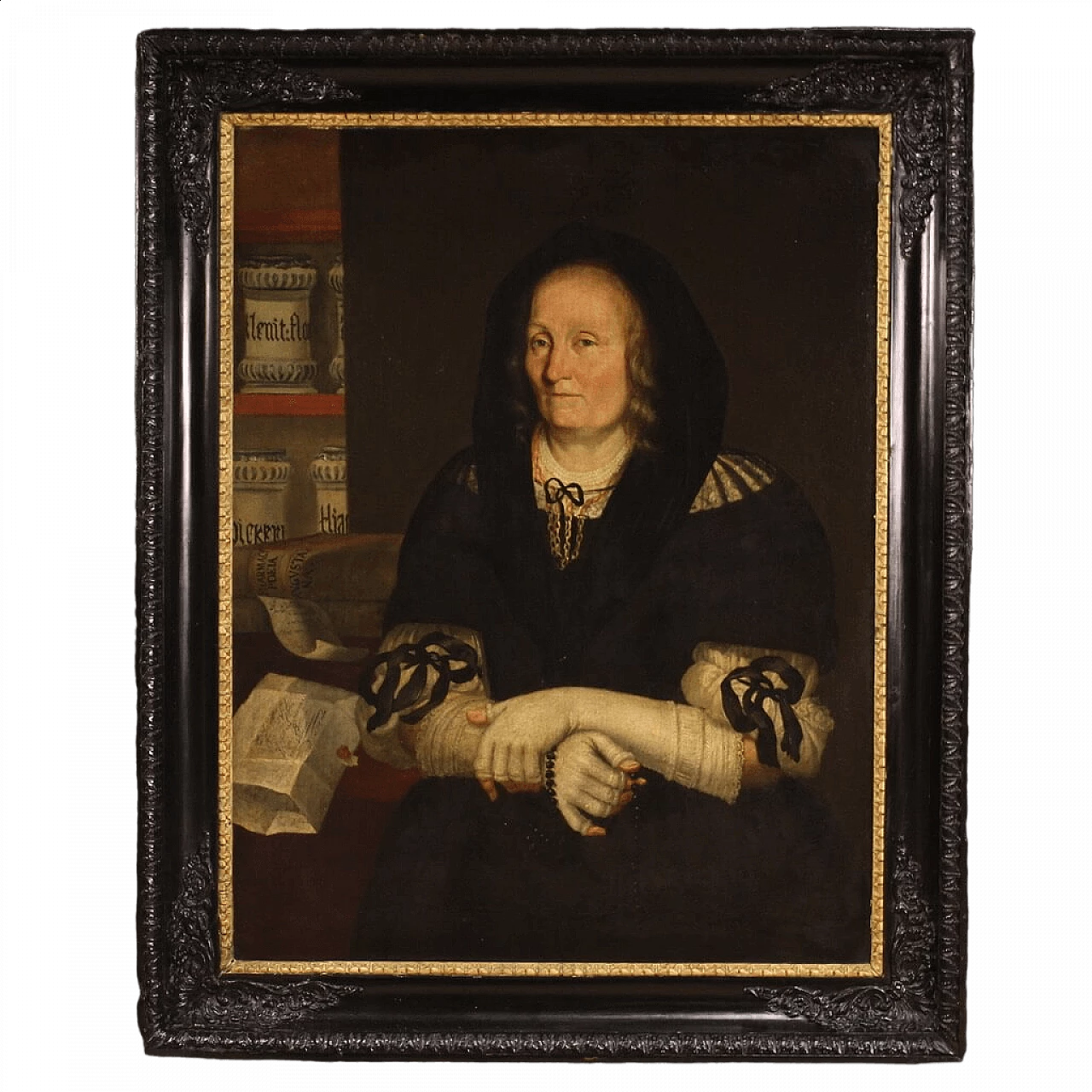 The widow of the pharmacist of Trent, oil on canvas, second half of the 17th century 16
