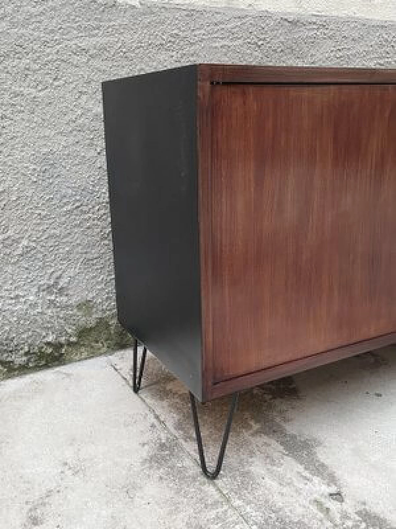 Wood, metal and laminate sideboard, 1950s 5