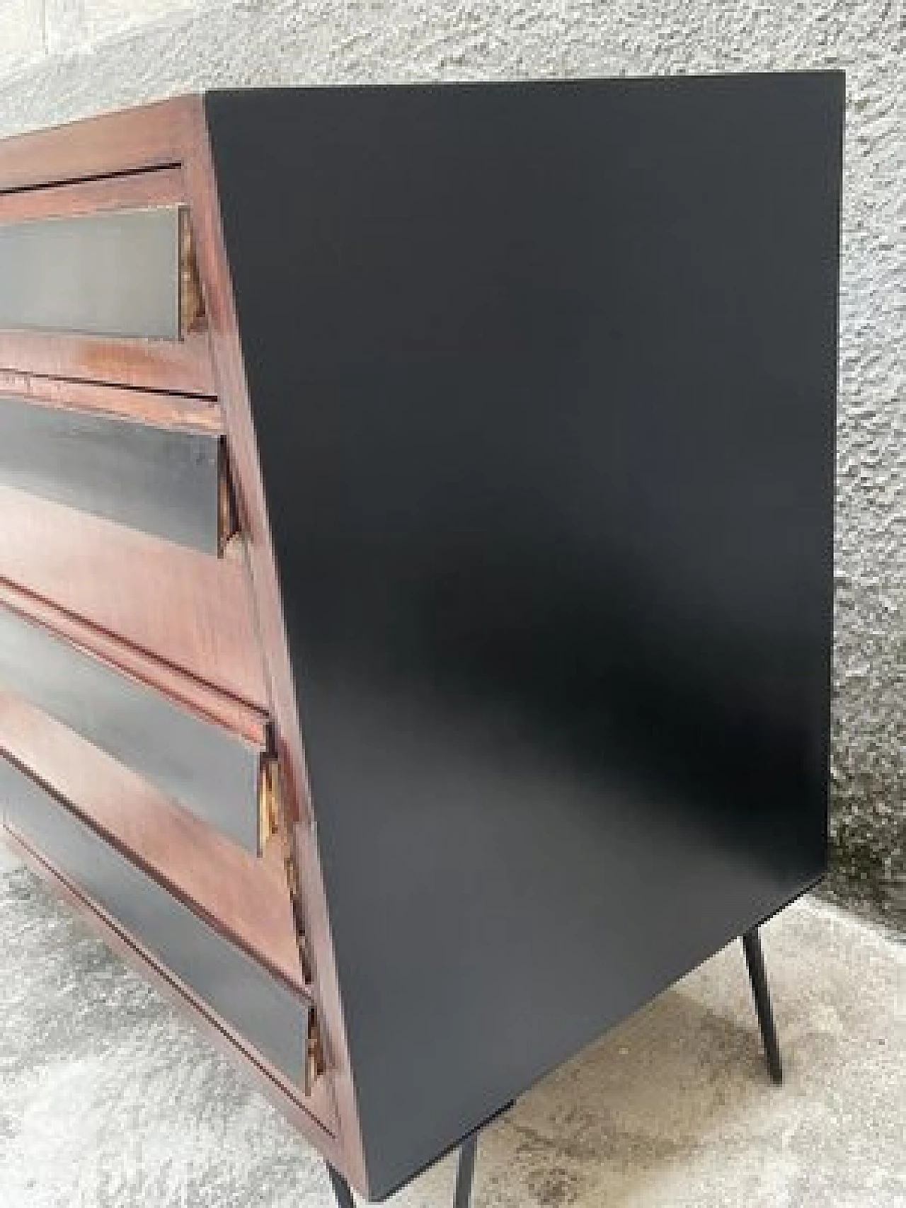 Wood, metal and laminate sideboard, 1950s 6