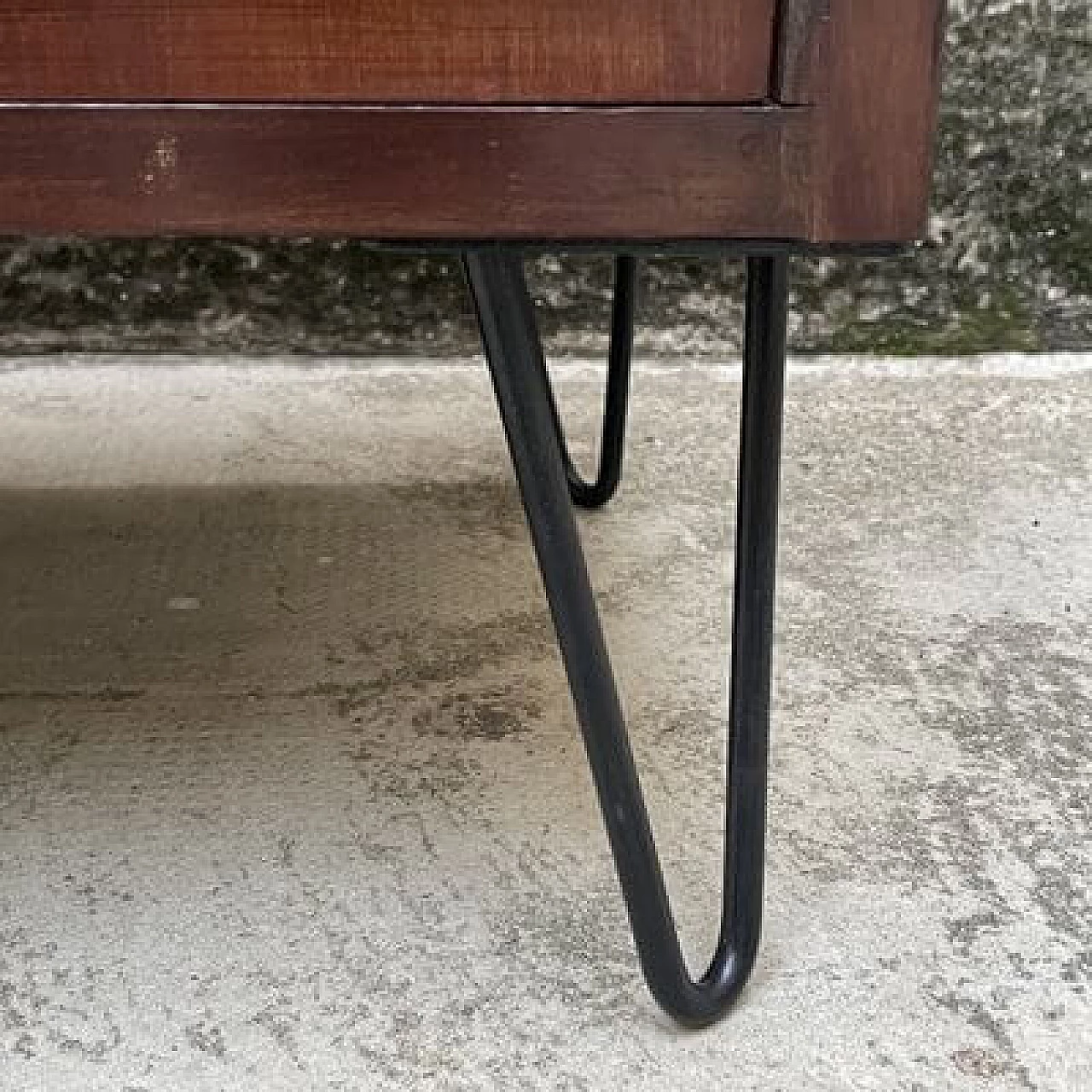 Wood, metal and laminate sideboard, 1950s 9