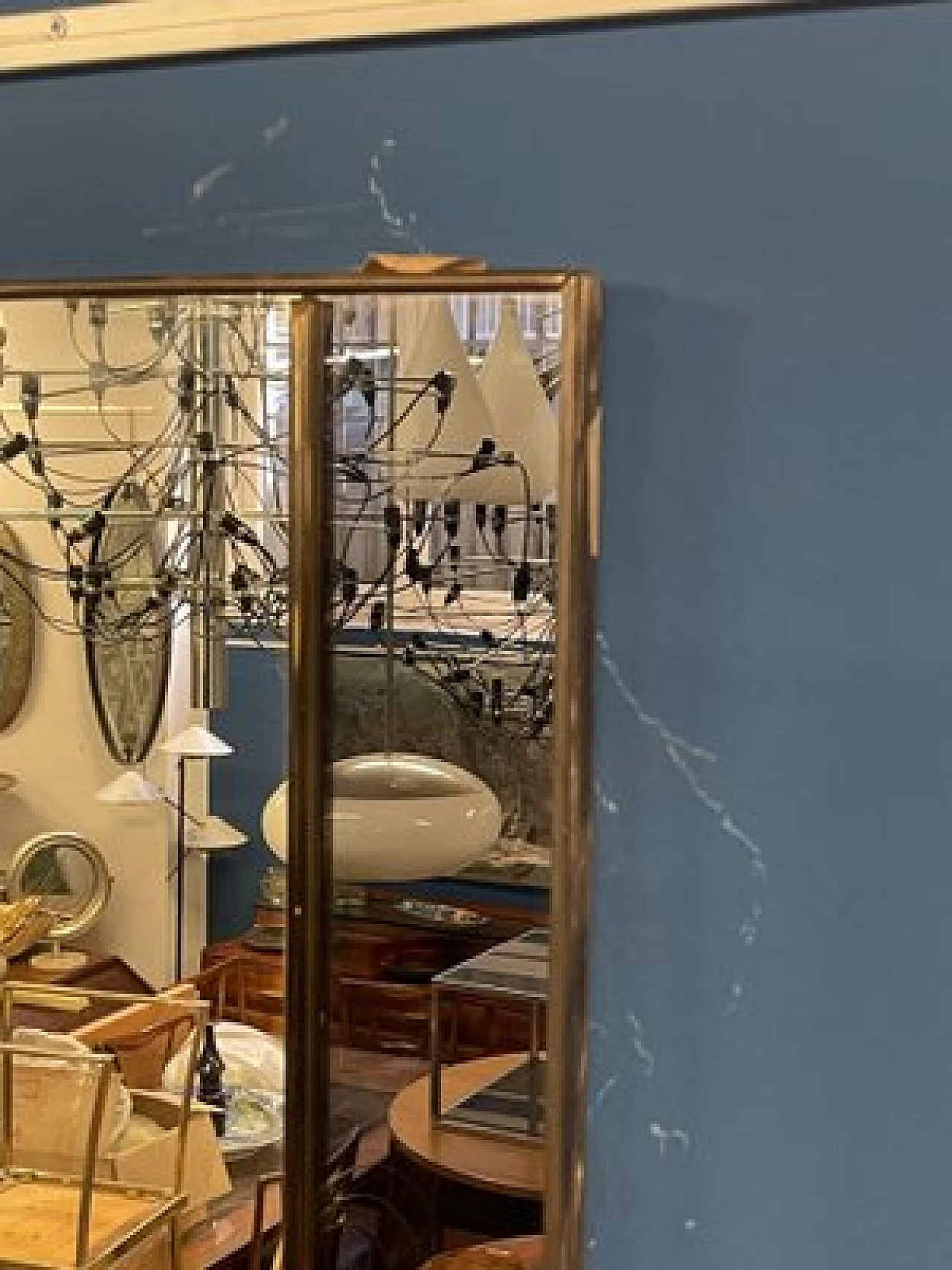 Specchio con consolle in marmo rosso, anni '60 10