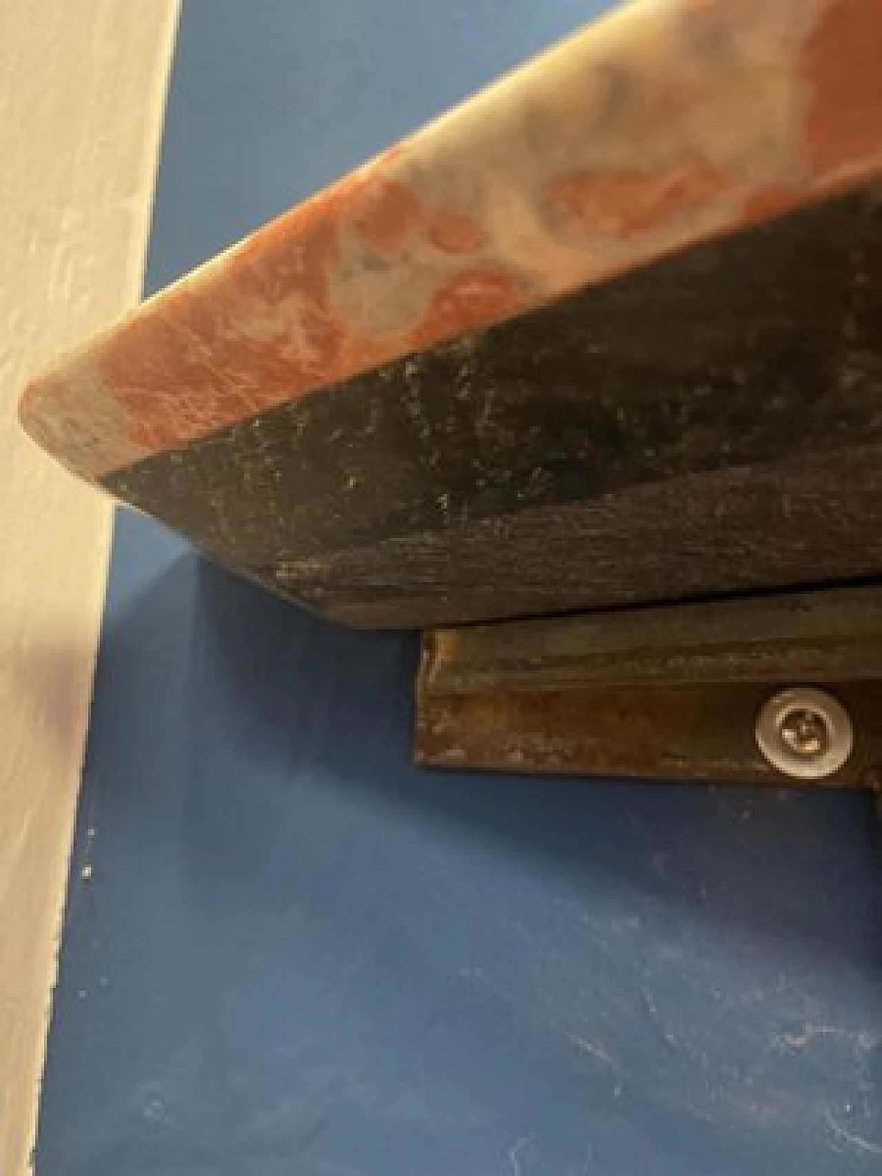 Specchio con consolle in marmo rosso, anni '60 13