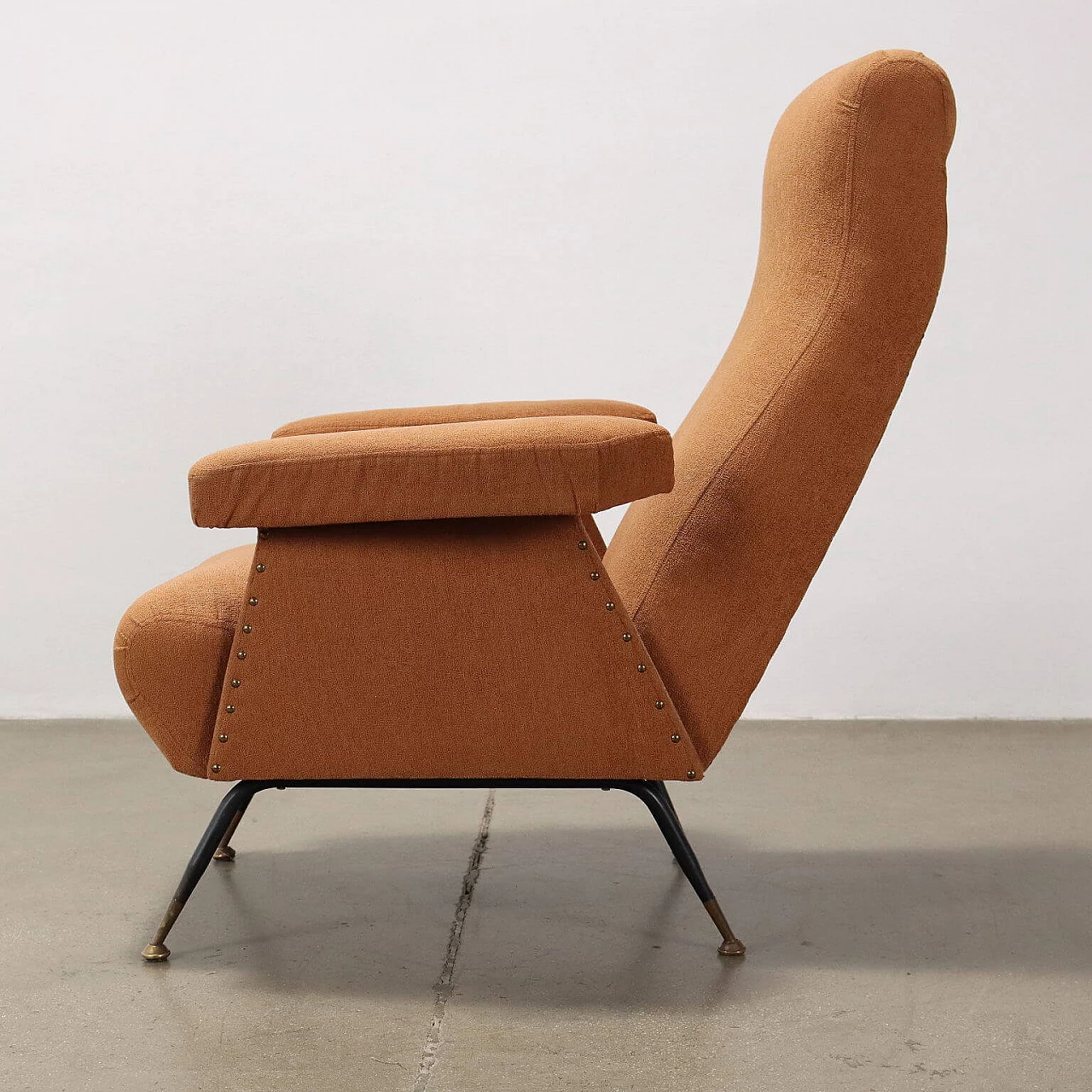 Metal and fabric armchair, 1960s 3