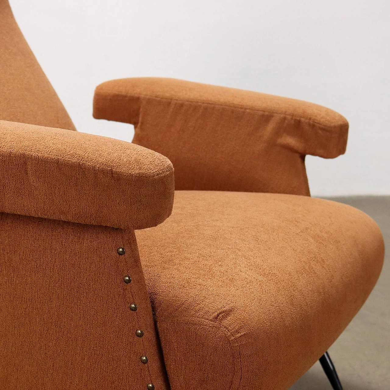 Metal and fabric armchair, 1960s 5