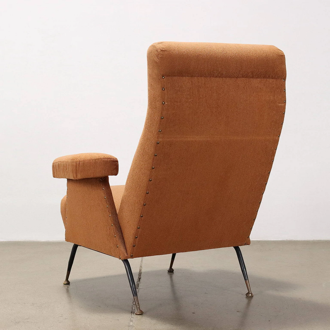 Metal and fabric armchair, 1960s 8