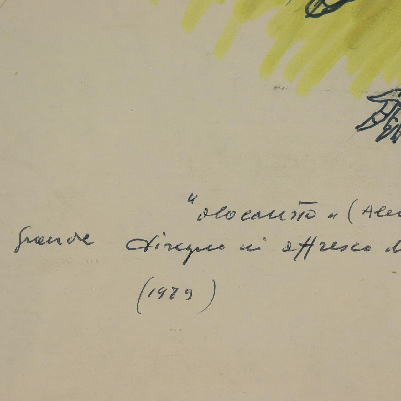 Remo Brindisi, Olocausto, disegno a tecnica mista su carta, 1989 7