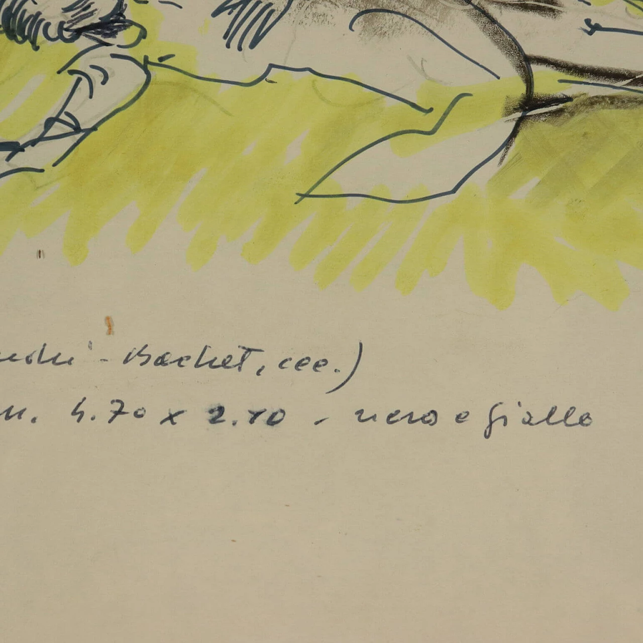 Remo Brindisi, Olocausto, disegno a tecnica mista su carta, 1989 8
