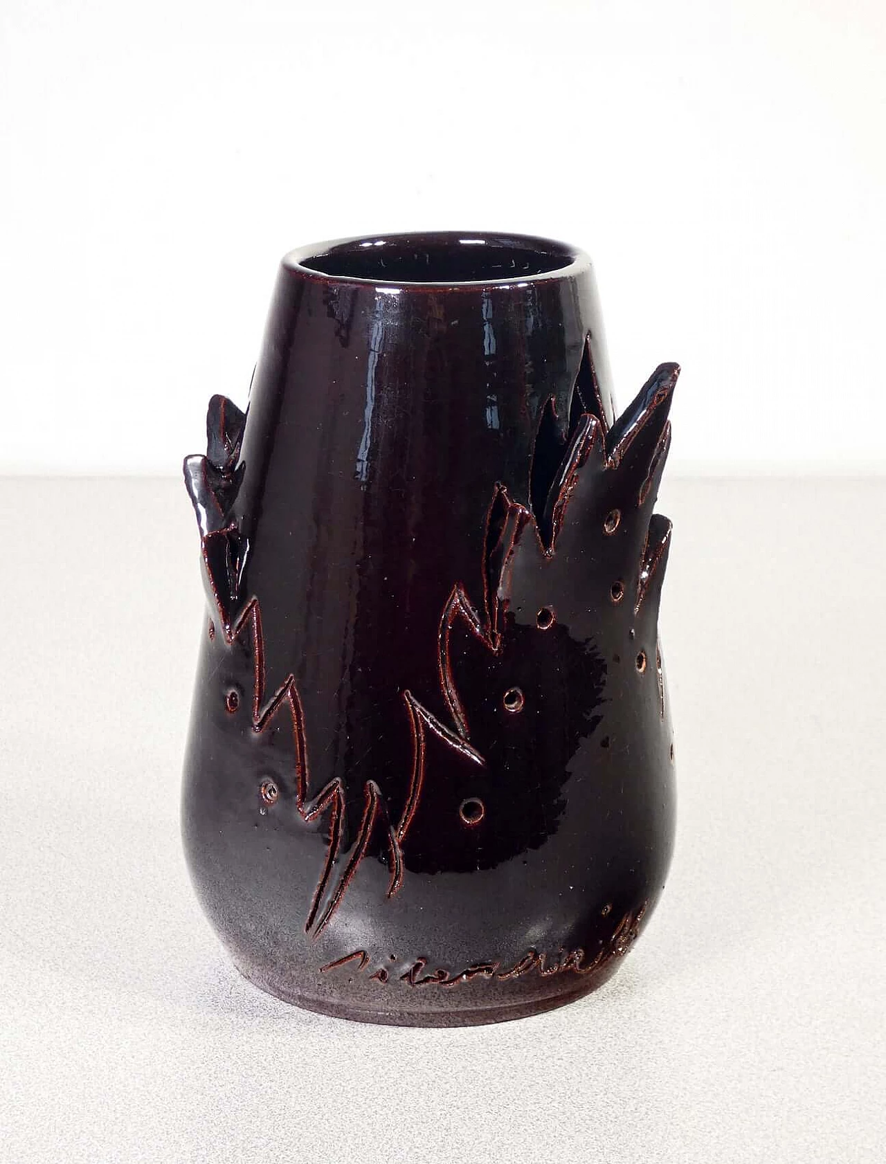 Vaso in ceramica di Marco Silombria per G.M.A. 1903, 1996 1
