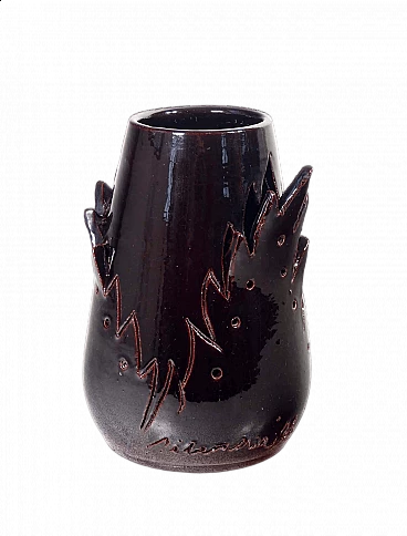 Vaso in ceramica di Marco Silombria per G.M.A. 1903, 1996