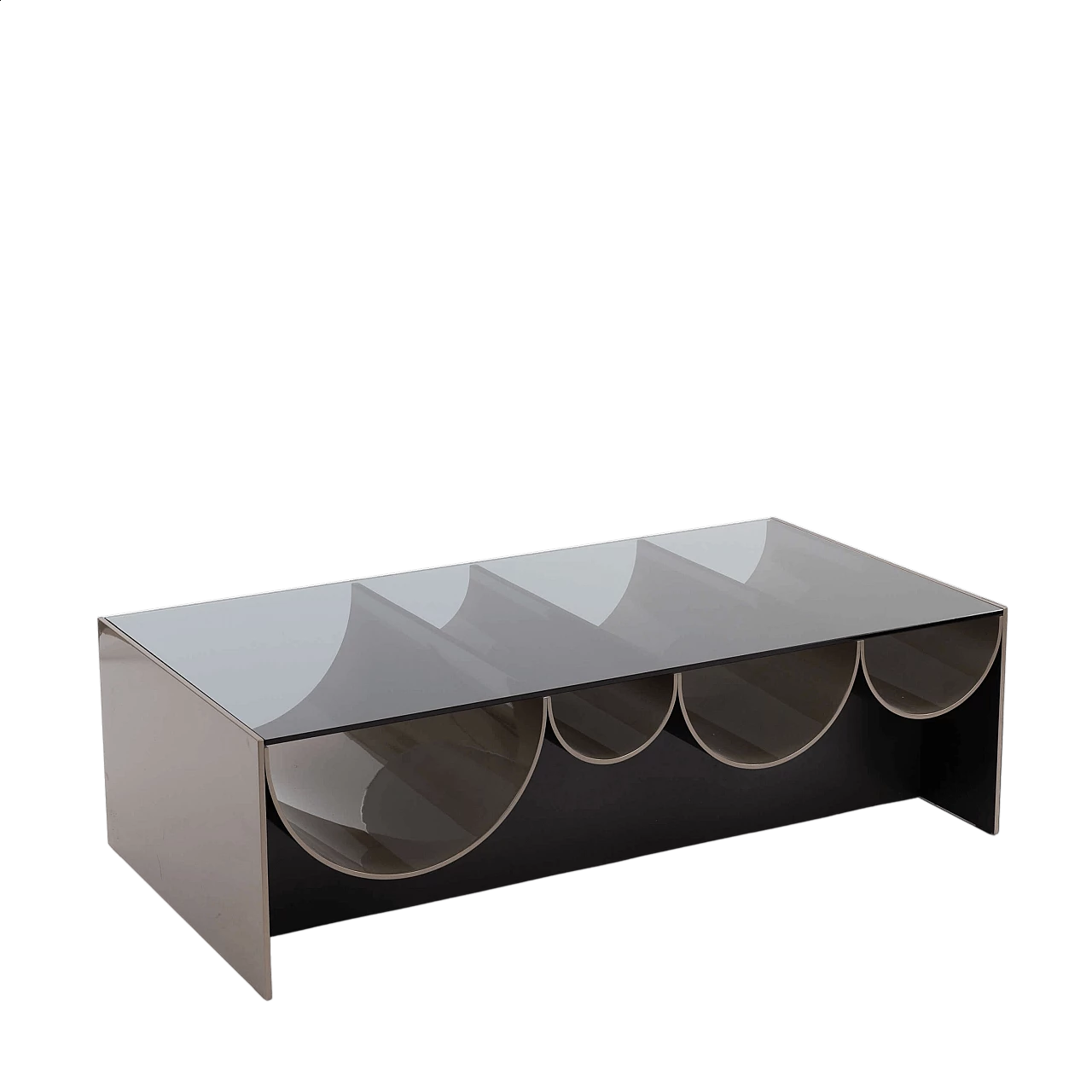 Wave coffee table in curved sheet metal for Minotti 4