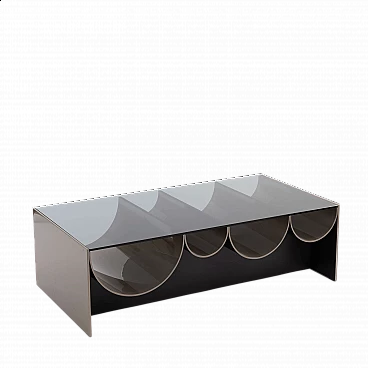 Wave coffee table in curved sheet metal for Minotti