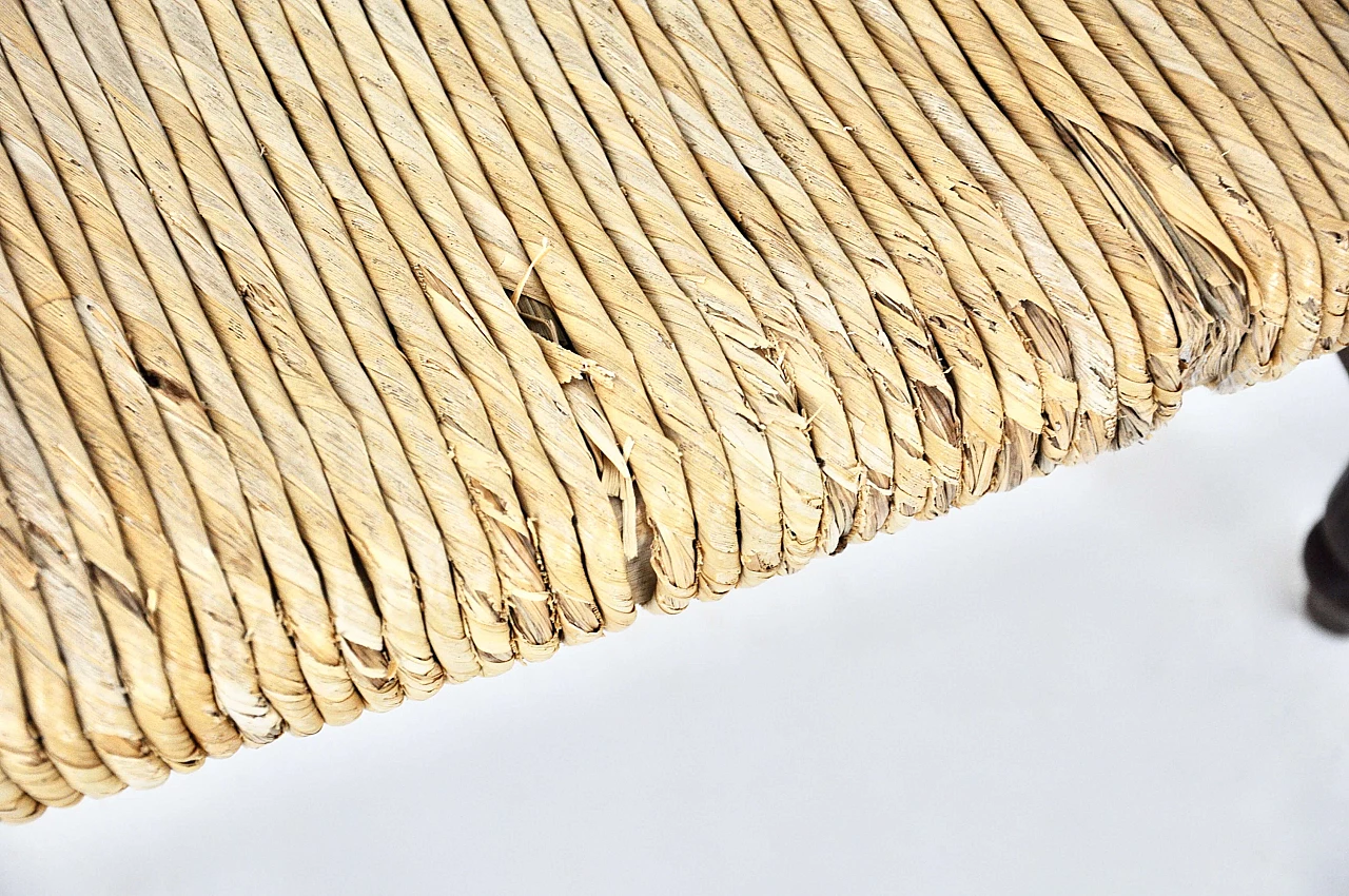 Poltrona in legno e vimini di Paolo Buffa, anni '50 9