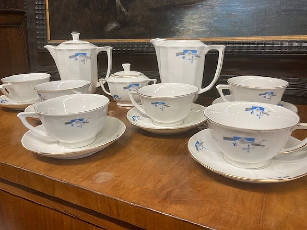 Richard Ginori porcelain tea set, 1939 1