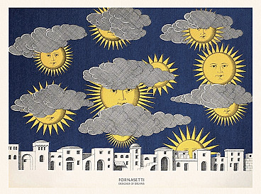 Poster Sole di Capri di Fornasetti, anni 2000