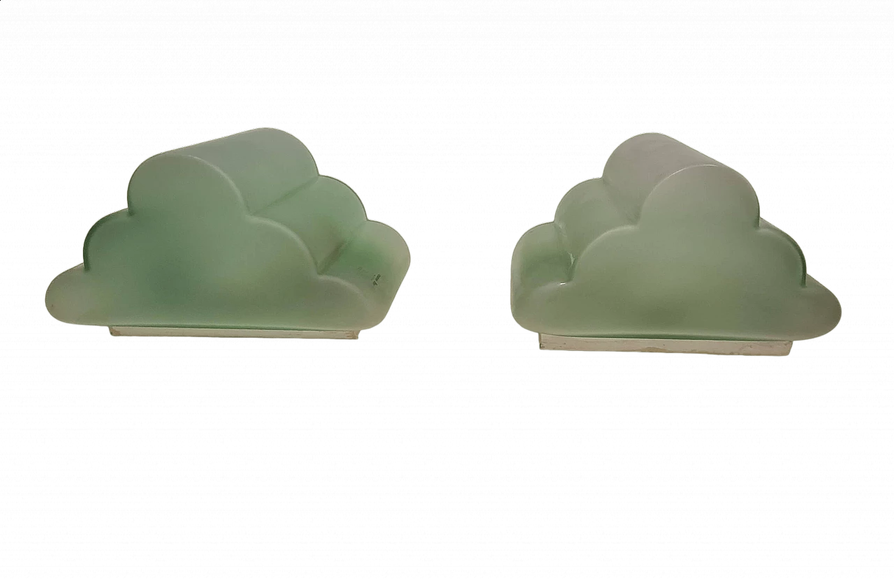 Pair of cloud wall lights by Murano Due, 1990s 12