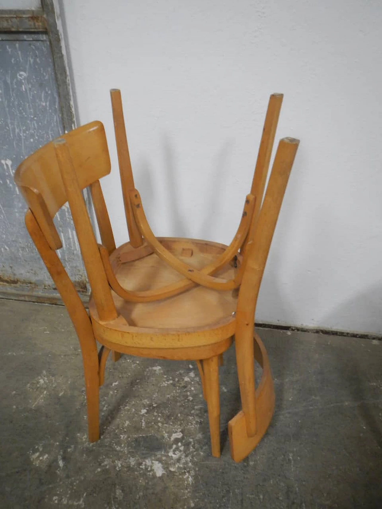 4 Beech chairs, 1950s 5