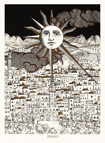 Sole a Gerusalemme poster by Fornasetti, 2000s
