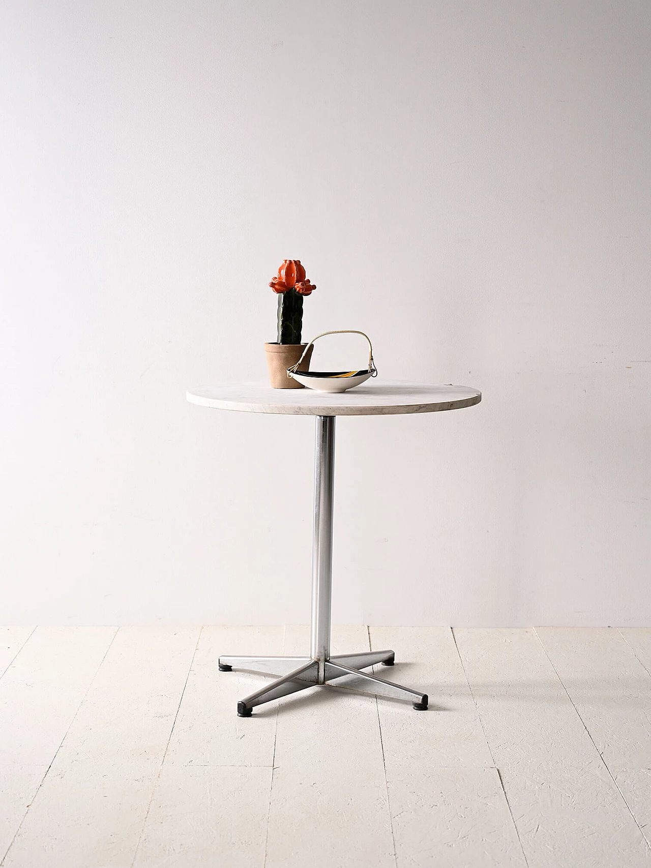 Tavolino da caffè in marmo e metallo, anni '70 1