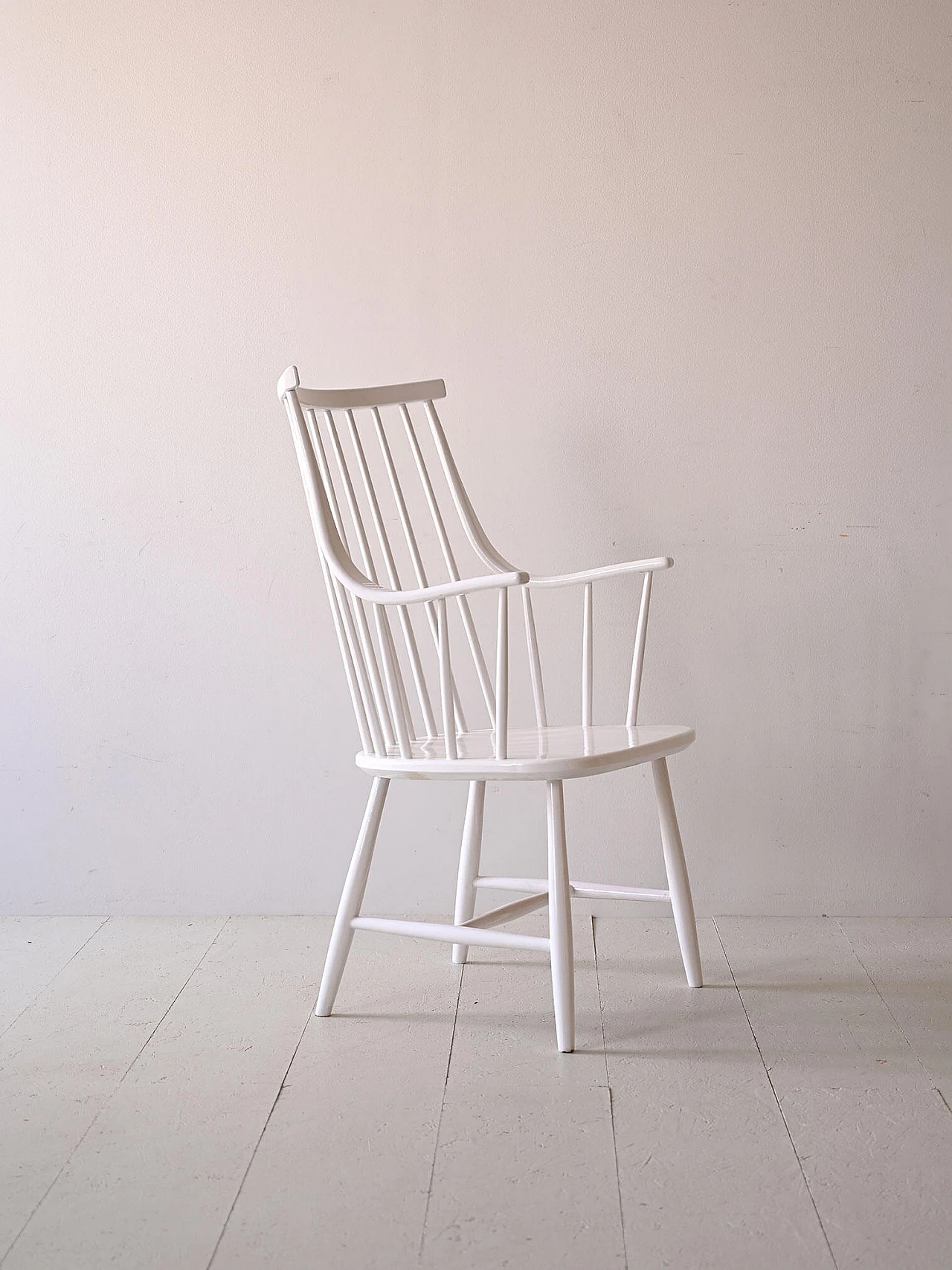 White wood Grandessa armchair by Lena Larsson, 1950s 2