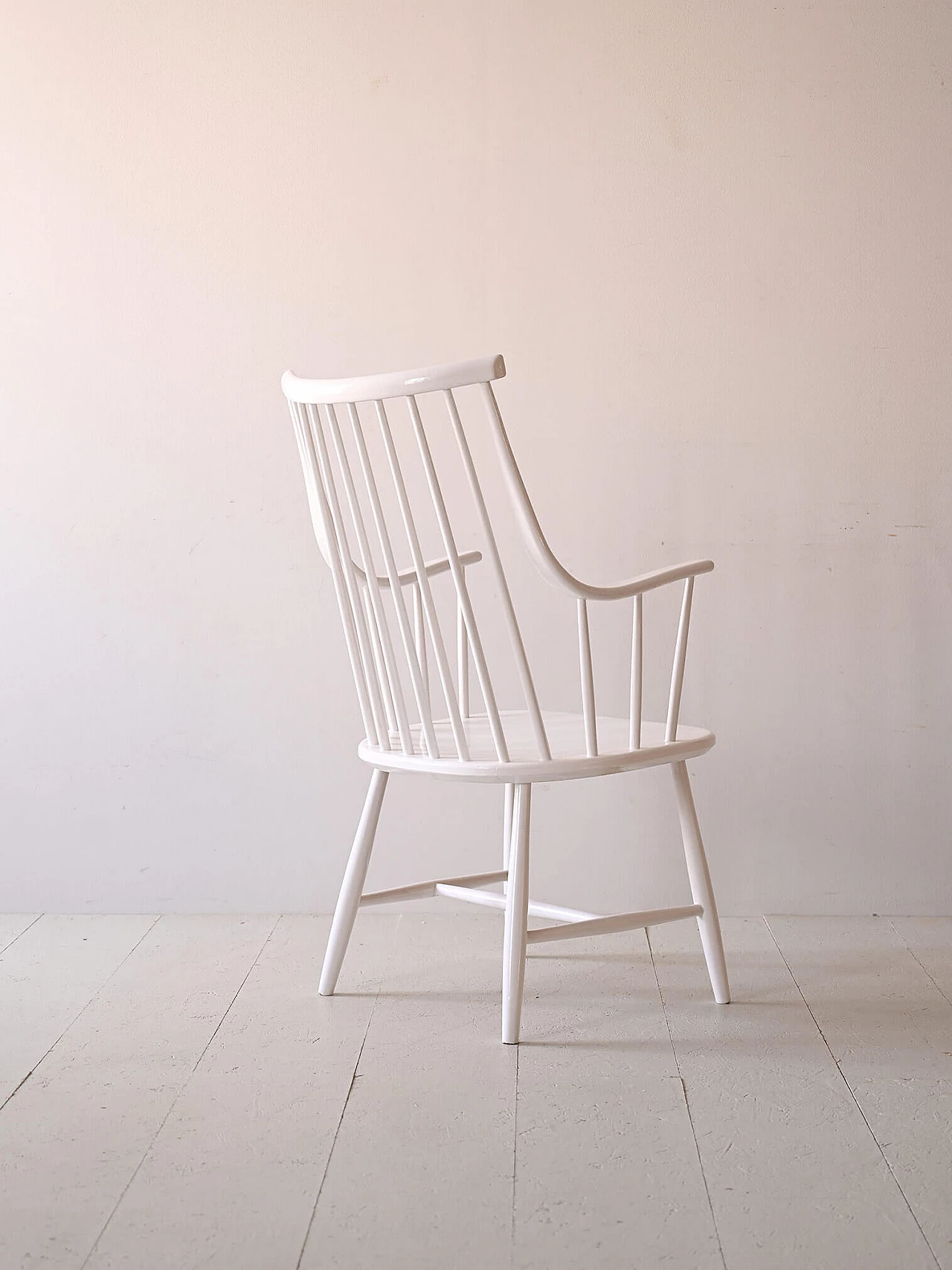White wood Grandessa armchair by Lena Larsson, 1950s 4