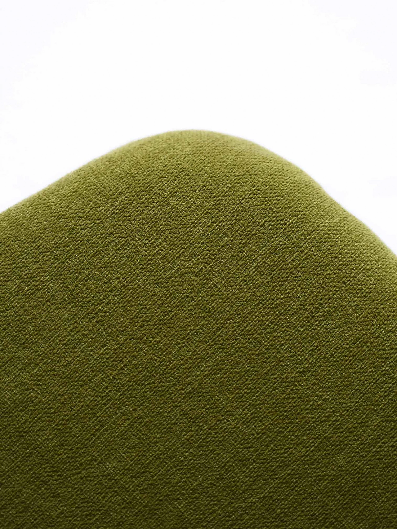 Sedia danese in teak e tessuto verde, anni '60 5