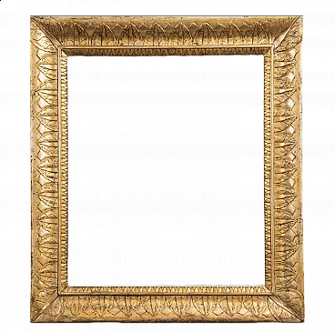 Cornice Impero napoletana in legno intagliato e dorato, inizio '800