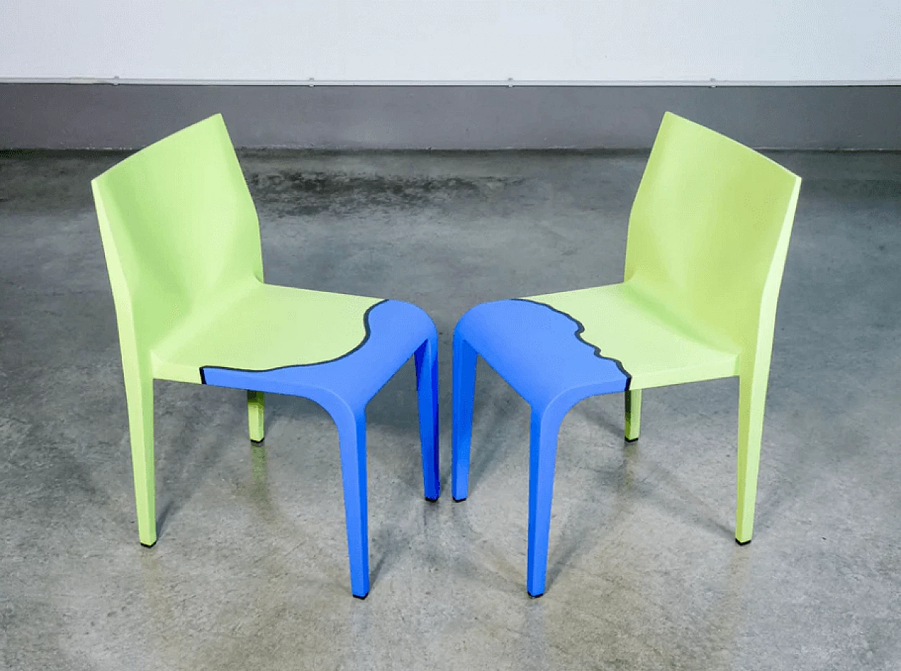 Pair of Laleggera 46 and 49 chairs by Riccardo Blumer for Alias, 2000s 2