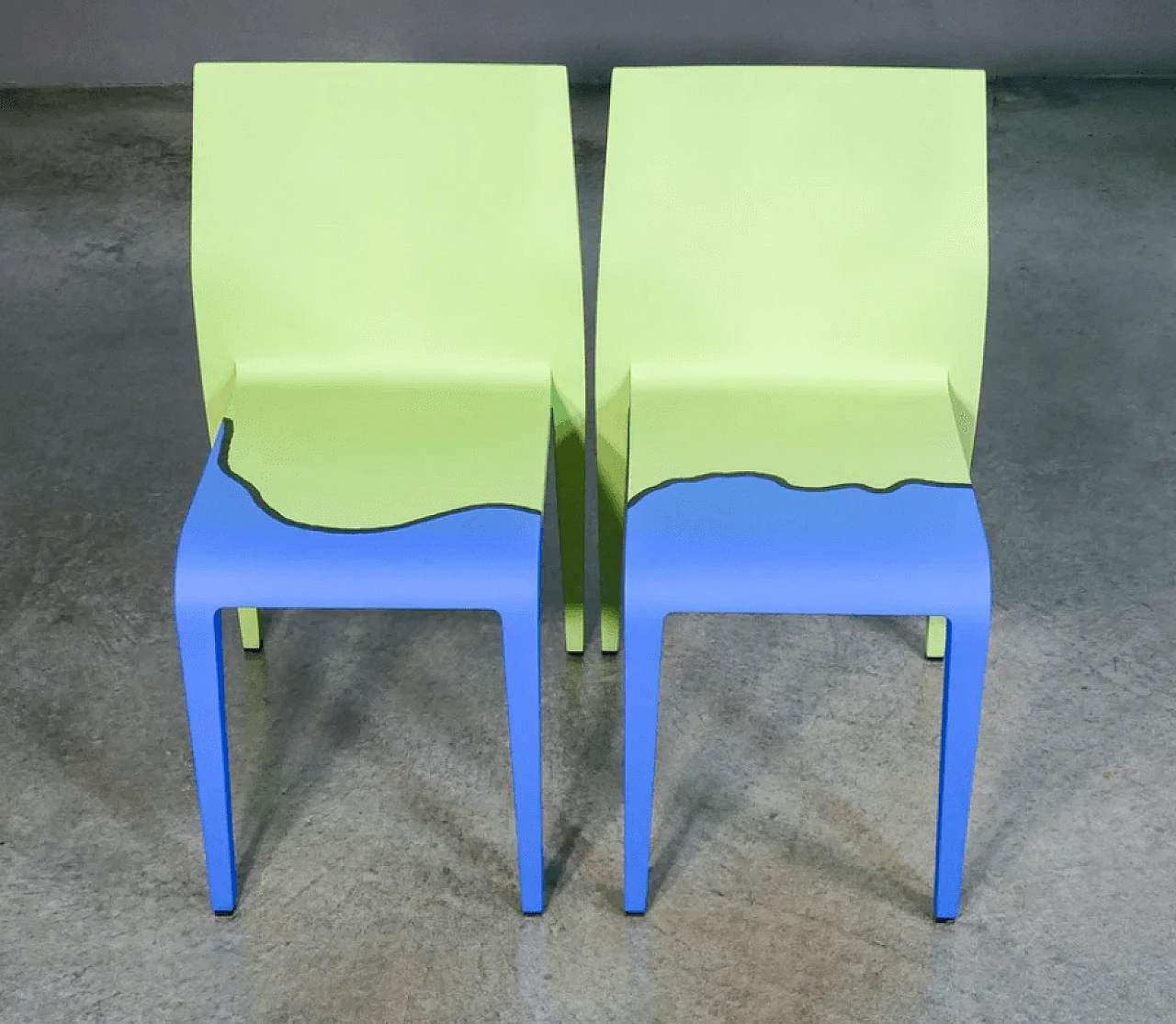 Pair of Laleggera 46 and 49 chairs by Riccardo Blumer for Alias, 2000s 3