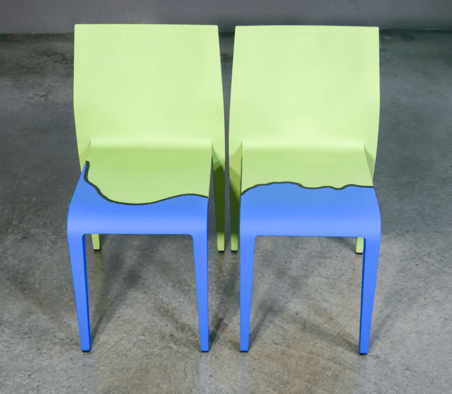 Coppia di sedie Laleggera 46 e 49 di Riccardo Blumer per Alias