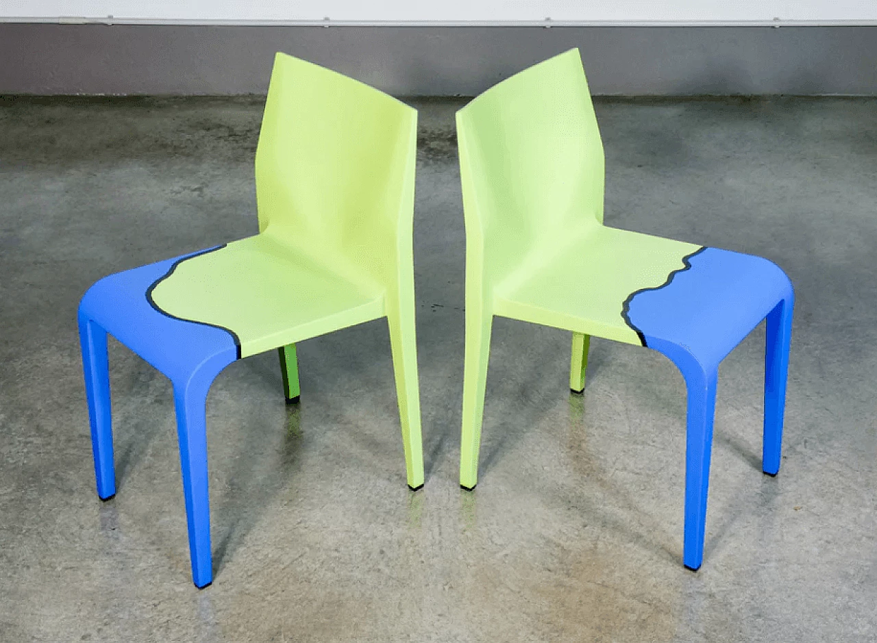 Pair of Laleggera 46 and 49 chairs by Riccardo Blumer for Alias, 2000s 4