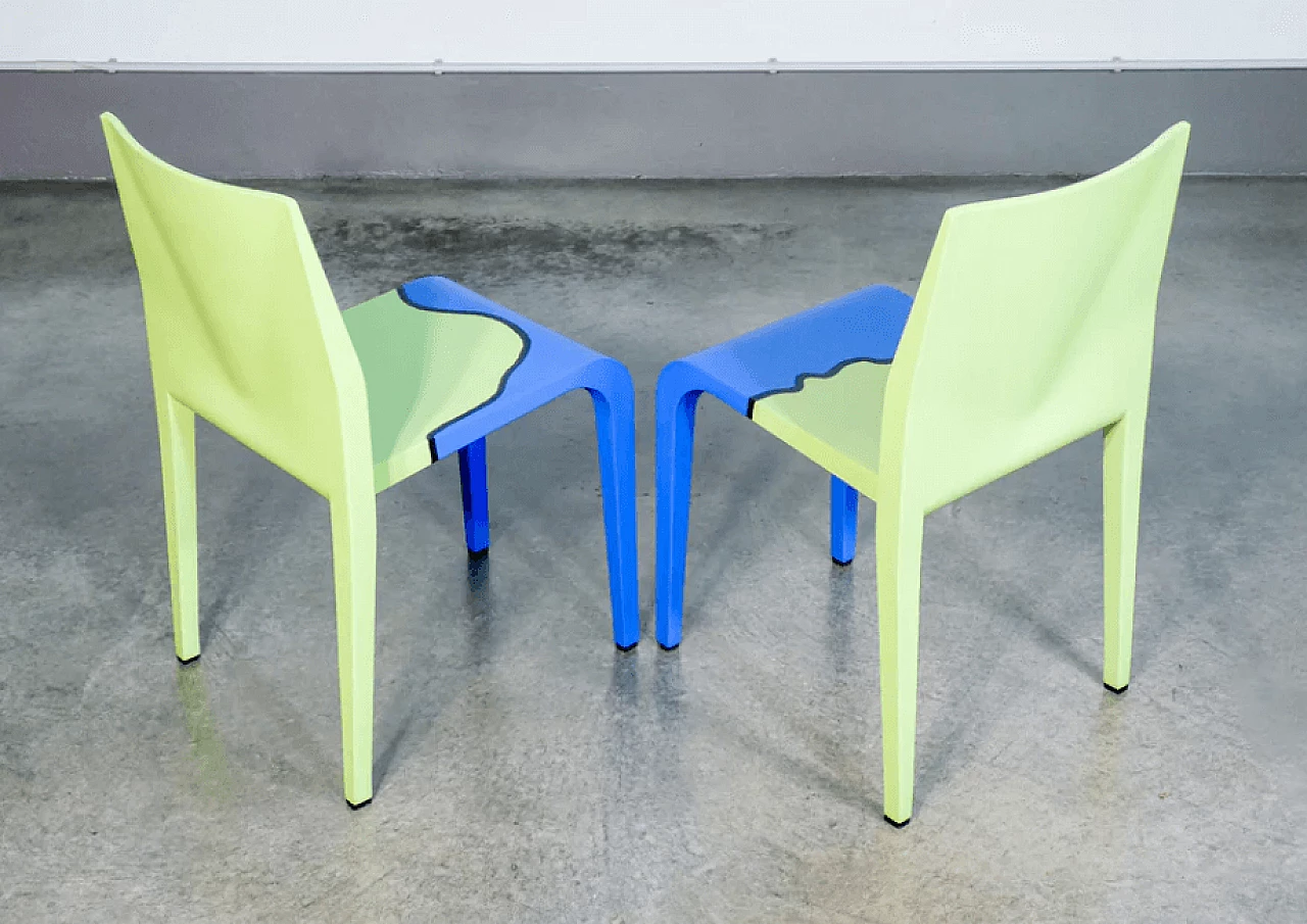 Pair of Laleggera 46 and 49 chairs by Riccardo Blumer for Alias, 2000s 5