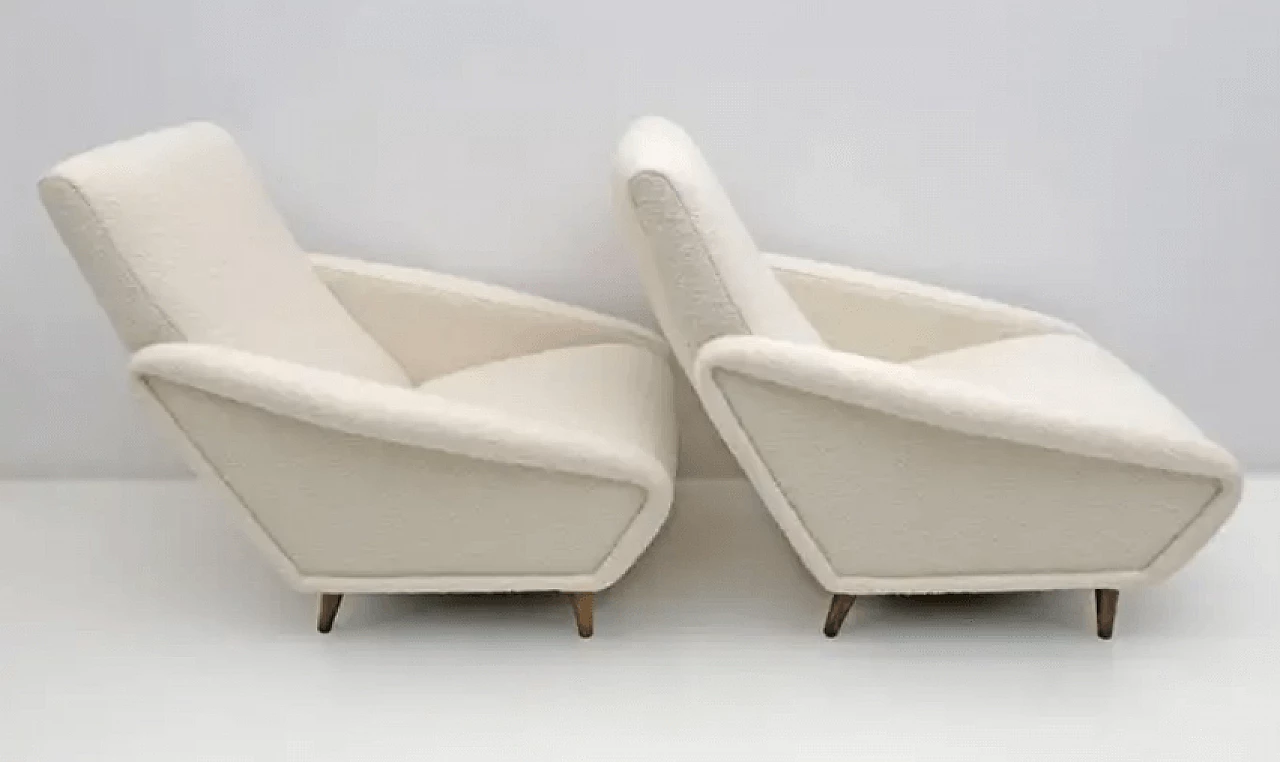Pair of Gio Ponti's Distex 807 style armchairs, 1980s 8