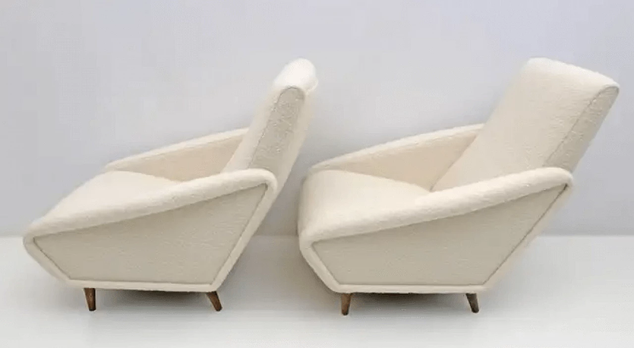 Pair of Gio Ponti's Distex 807 style armchairs, 1980s 10